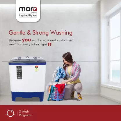MarQ by Flipkart 7 kg 5 Star rating Semi Automatic Top Load Washing Machine Blue, White  (MQSA70H5M)(OPEN BOX) MarQ by Flipkart 7 kg 5 Star rating Semi Automatic Top Load Washing Machine Blue, White  (MQSA70H5M)(OPEN BOX)